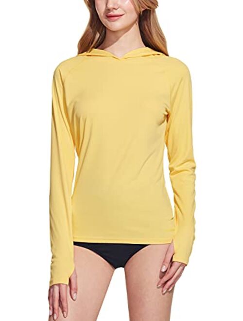 TSLA Women's UPF 50+ Long Sleeve Swim Shirt, UV/Sun Protection Rash Guard, Regular-Fit Quick Dry Water Shirts