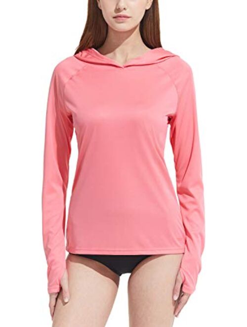 TSLA Women's UPF 50+ Long Sleeve Swim Shirt, UV/Sun Protection Rash Guard, Regular-Fit Quick Dry Water Shirts