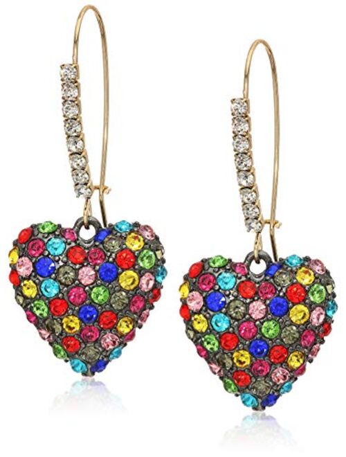 Betsey Johnson Heart Sheppard Hook Earrings