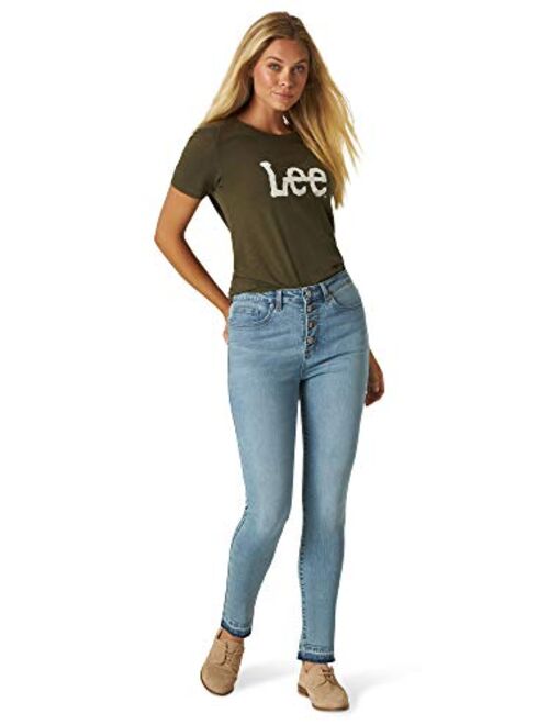 Lee Women's Slim Fit High Rise with Button Fly & Released Hem Jean