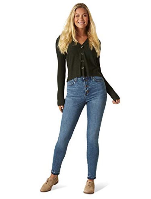 Lee Women's Slim Fit High Rise with Button Fly & Released Hem Jean