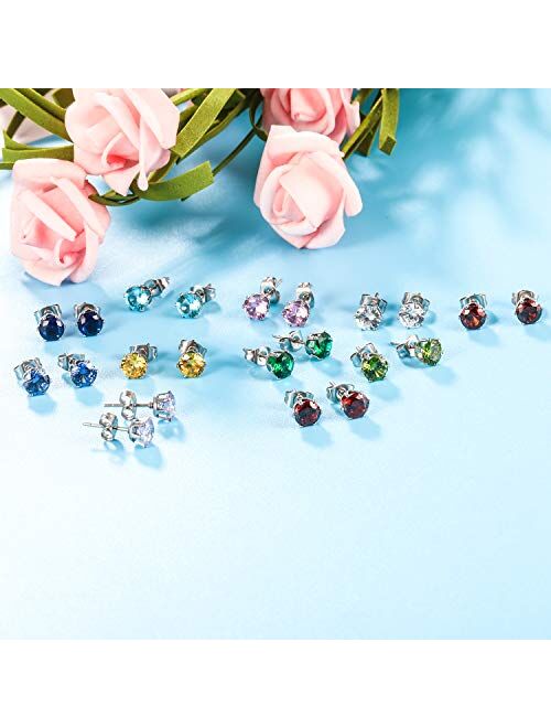 Stud Earrings for Women Hypoallergenic Earrings Set 12 Pairs Value Packaging