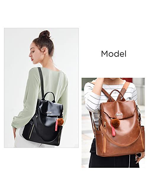 Women Backpack Purse Multipurpose Travel Bag Leather Backpack Shoulder Bag foe Girls