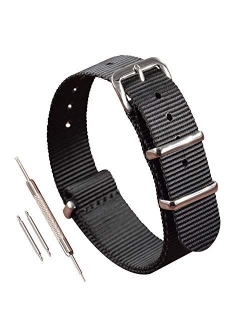 MZBUTIQ Thin Nylon Watch Strap Band Replacement(10-24mm)