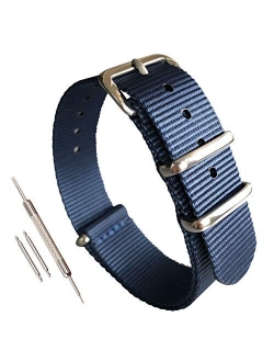 MZBUTIQ Thin Nylon Watch Strap Band Replacement(10-24mm)