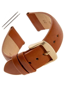 Gilden 16-24mm Unisex Padded No-Stitch Calfskin Leather Watch Band FW60