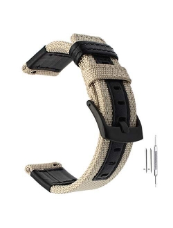 Premium Nylon Canvas Fabric Replacement Watch Bands Canvas Watch Band Military Army Men Women Black