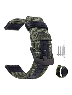 Premium Nylon Canvas Fabric Replacement Watch Bands Canvas Watch Band Military Army Men Women Black