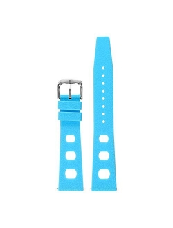 StrapsCo Silicone Rubber Vintage Rally Quick Release Watch Band Strap - Choose Your Color - 18mm 19mm 20mm 21mm 22mm