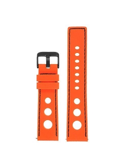 StrapsCo Silicone Rubber Rally Quick Release Watch Band Strap - Choose Your Color - 18mm 20mm 22mm 24mm