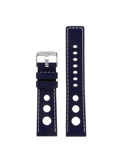 StrapsCo Silicone Rubber Rally Quick Release Watch Band Strap - Choose Your Color - 18mm 20mm 22mm 24mm