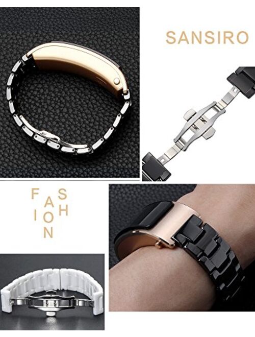 Ceramic Watch Band Universal strap with Quick Release Pins Butterfly Buckle Deployment Clasp Bracelet