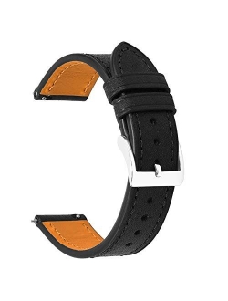 EACHE Quick Release Premium Leather Watch Bands ，Italy Top Grain Leather Watch Straps for Women & Men's - More Colors Choose - Special Effect Leather Watchband 18mm 20mm 