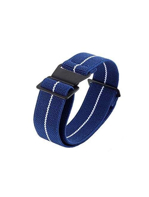 Onthelevel French Troops Parachute Bag for Nylon Elastic Belt Watchband 18mm 20mm 22mm Watch Strap