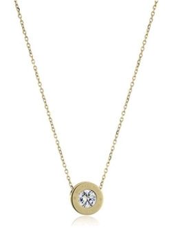 Logo Crystal Pendant Necklace