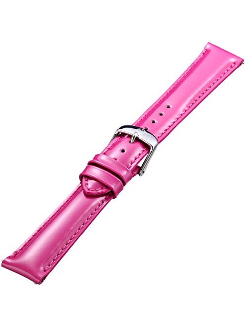 MICHELE MS18AA050650 18mm Patent Leather Pink Watch Strap