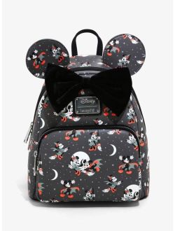 Mickey and Minnie Halloween AOP Mini Backpack