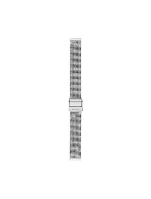 Fossil Women's 14mm Mesh Interchangeable Watch Band Strap, Color: Silver (Model: S141184)