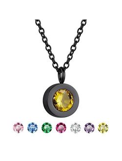 GoldChic Jewelry 7pcs Interchangeable Bezel-Set Necklace for Women Girl Gift Jewelry,Cubic Zirconia Necklace, Bezel Necklace with Gift Box