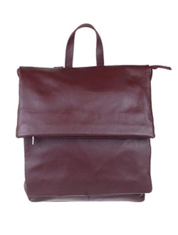 Girly Handbags Plain Genuine Leather Fold Over Backpack