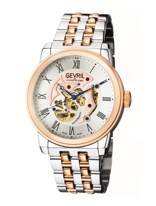 Gevril Men's Vanderbilt Swiss Automatic Two-Tone Stainless Steel Bracelet Watch 47mm