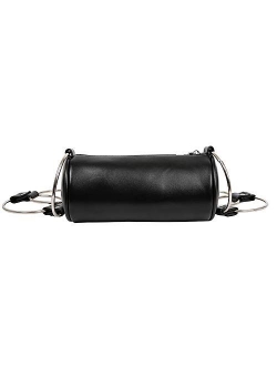 Barabum Metal Ring Cylindrical Female Crossbody Handbag