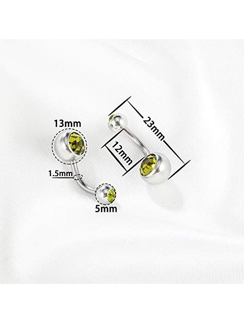 14G Hypoallergenic Belly Button Rings WSSXC Anniversary Sharing Version 18PCS