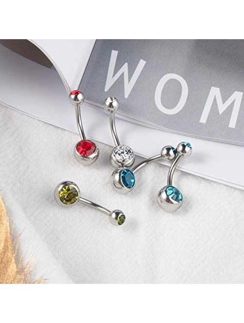 14G Hypoallergenic Belly Button Rings WSSXC Anniversary Sharing Version 18PCS