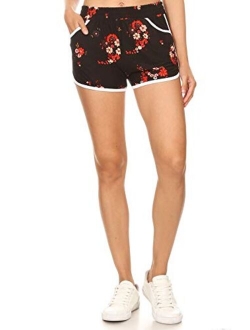 Women's Popular Mid-Rise Fashion Shorts with Pockets BAT4