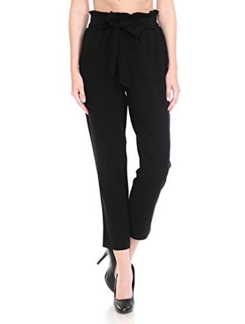 Leggings Depot Women's High Waisted Office Casual Pants & Shorts - Casual and Dressy