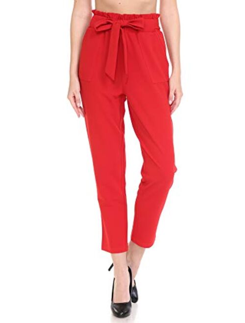 Leggings Depot Women's High Waisted Office Casual Pants & Shorts - Casual and Dressy