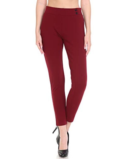 Leggings Depot Women's High Waisted Office Casual Pants & Shorts - Casual and Dressy