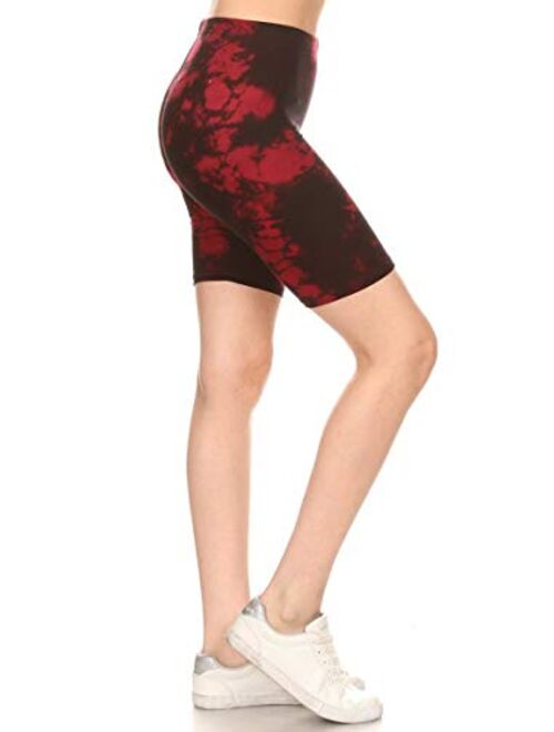 Leggings Depot Printed Fashion Biker Shorts