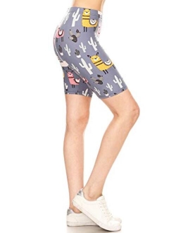 Women's Fashion Biker Shorts Popular Prints BAT1