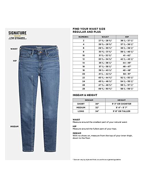 Signature by Levi Strauss & Co. Women's Totally Shaping Pull-On Skinny Jeans (Standard and Plus)