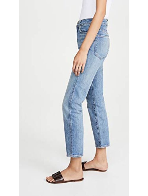 7 For All Mankind Women's High Waist Cropped Straight Jeans