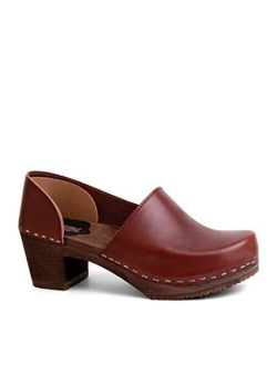 Swedish Handmade Wooden Closed Back Clog | Brett