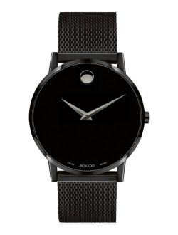 Men's Swiss Museum Black PVD Mesh Bracelet Watch 40mm