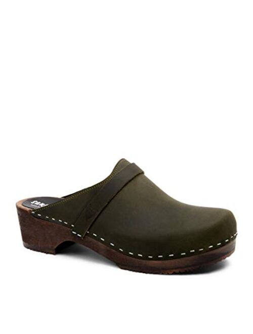 Sandgrens Swedish Handmade Wooden Clog Mule | Malmö