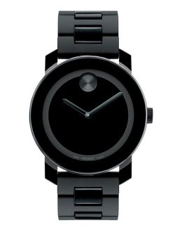 Unisex Swiss Bold Large Black Polymer Bracelet Watch 42mm 3600047