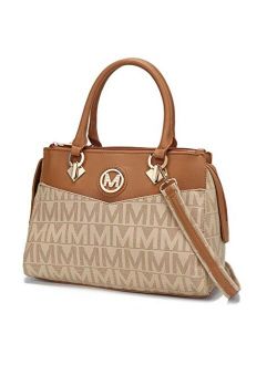 MKF Crossbody Satchel Bags for Women PU Leather Shoulder Pocketbook Handbag Lady Top Handle Tote Purse