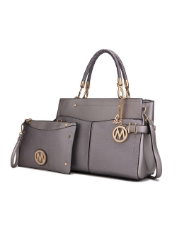 Tenna Satchel Bag with Wallet by Mia K.