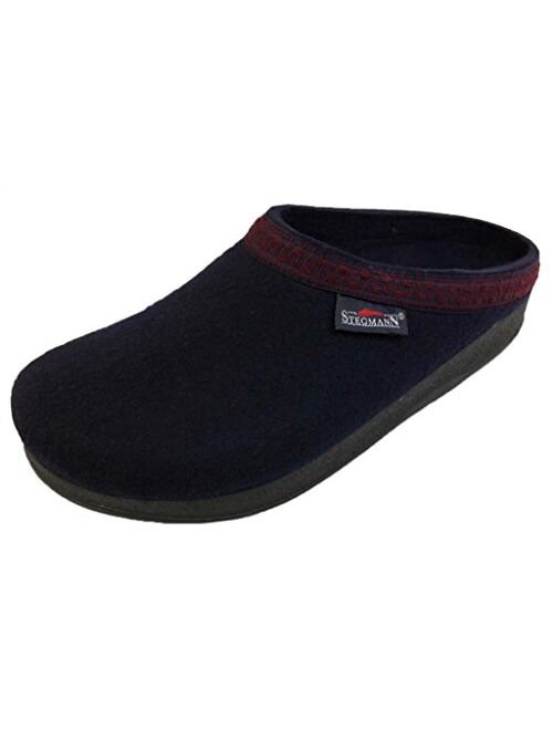 Stegmann Men's Wool Clog with Poly Sole, Navy