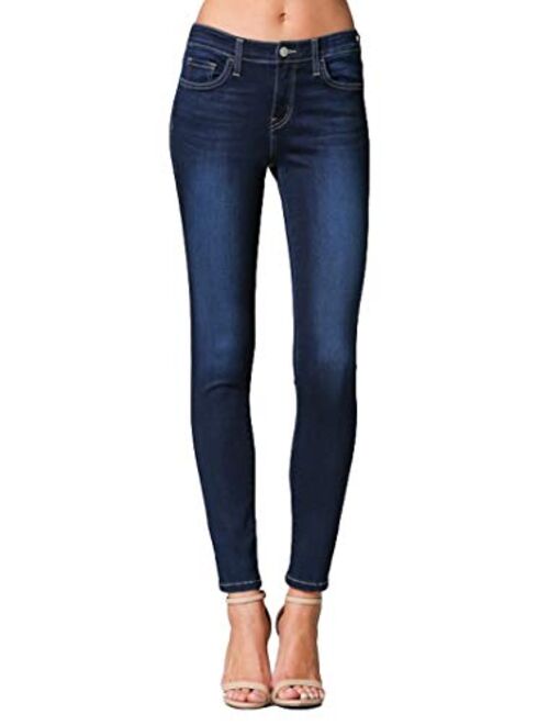 Flying Monkey Agave Mid Rise Dark Wash Super Soft Skinny Jeans Y2749