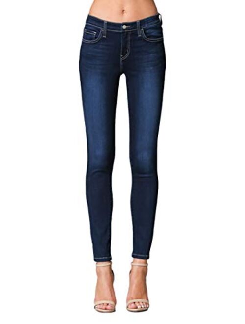 Flying Monkey Agave Mid Rise Dark Wash Super Soft Skinny Jeans Y2749