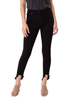 Kan Can Women's High Rise Ankle Skinny Jeans