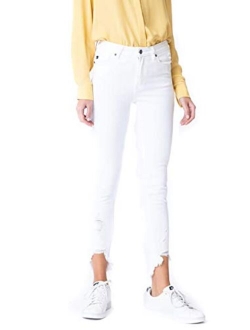 Kan Can Women's High Rise Ankle Skinny Jeans