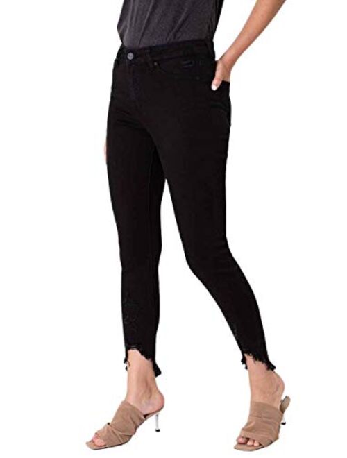 Kan Can Women's High Rise Ankle Skinny Jeans