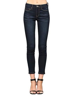 VERVET Women's Mid Rise Super Soft Ankle Skinny Jeans