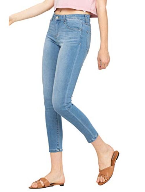 VERVET Women's Mid Rise Super Soft Ankle Skinny Jeans